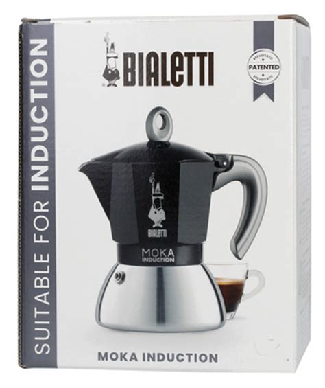 Bialetti 6 Cups 280ml Moka Induction Stove Top Espresso Maker Black