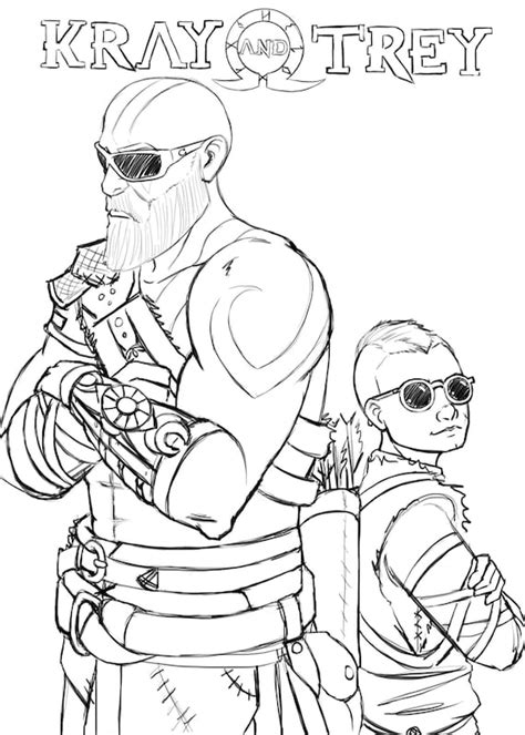 Kratos God Of War Coloring Pages