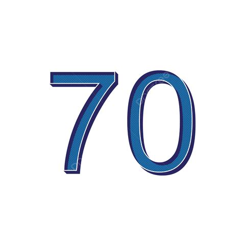 Number 70 Clipart Vector Abstract Creative Vector Digit Design Number