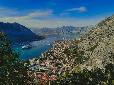 City View Of Kotor Montenegro Stock Image Image Of Cathedrals View