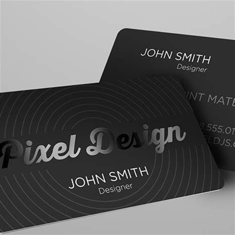Choose from two kinds of material to complete your design's elegant look: BUSINESS CARDS - Silk
