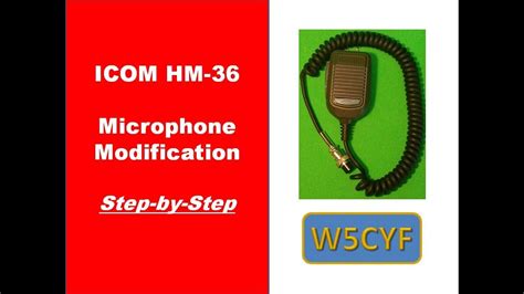 Icom Hm 36 Microphone Modification Youtube