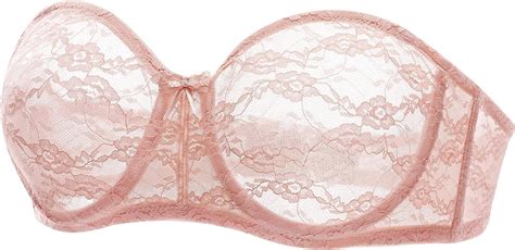 Dobreva Womens No Padding See Through Underwire Multiway Strapless Lace Bra At Amazon Womens