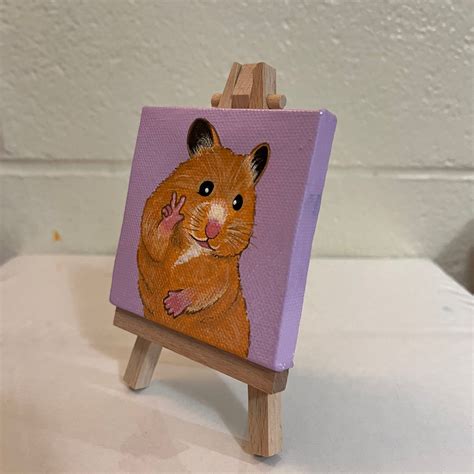 Peace Sign Hamster Meme Animal Art Funny Hamster Hamster Etsy