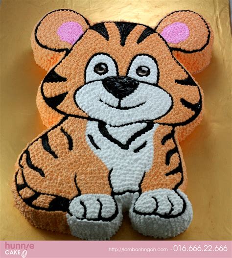 Hình xăm con hổ cute. Bánh cắt hình chú hổ con cute 551 - Bánh sinh nhật, kỷ niệm