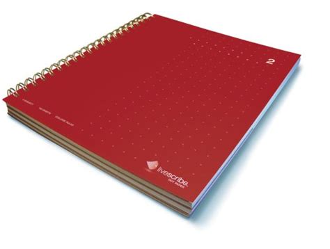 Livescribe 85 X 11 3 Subject Notebook 2 Red Ebay