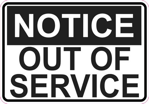 Out Of Service Sign Printable