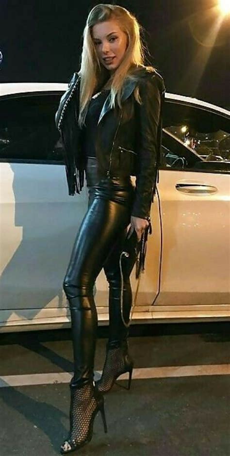 Sexy 🖤🖤🖤 Leather Dresses Leather Fashion Tight Leather Pants Leather