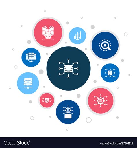 Data Integration Infographic 10 Steps Bubble Vector Image