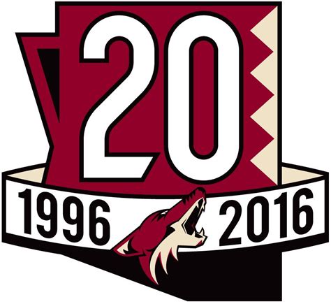 The arizona coyotes logo is reflected on the ice prior to the game against the boston bruins at gila river arena. Arizona Coyotes Anniversary Logo - National Hockey League ...