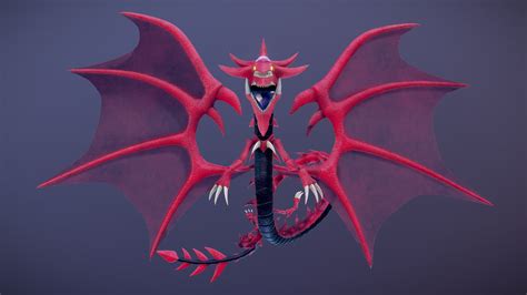 Yu Gi Oh Slifer The Sky Dragon Buy Royalty Free 3d Model By Tman