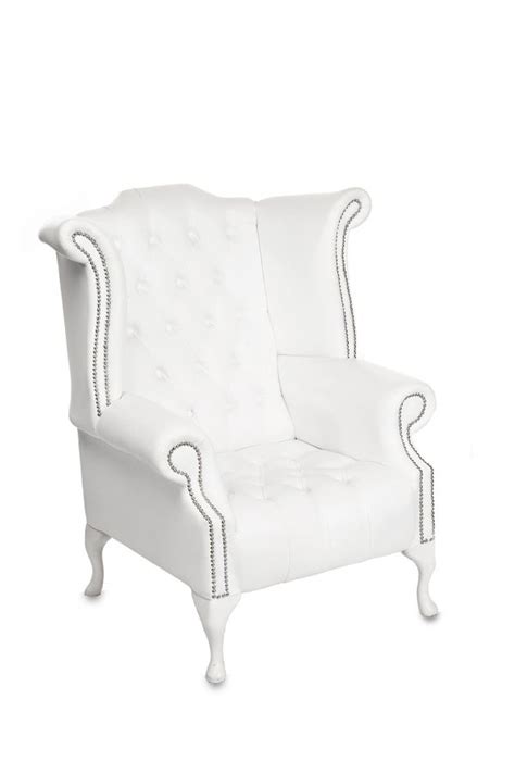 Queen of love is full in details, as typical baroque style, but it is. White Leather Queen Anne Wing Back Armchair | The White ...