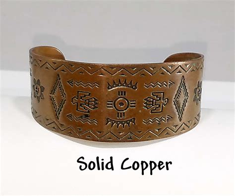 Solid Copper Cuff Bracelet Vintage Bell Trading Post Native Etsy