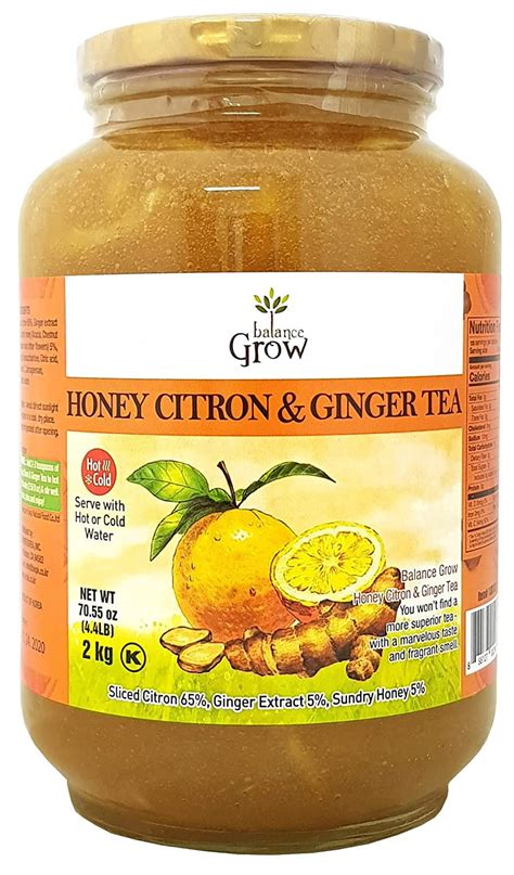 Balance Grow Honey Citron And Ginger Tea 7055oz 44 Lbs2kg