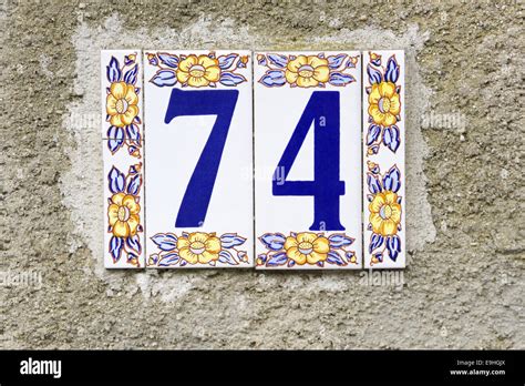 House Number 74 Stock Photo Alamy