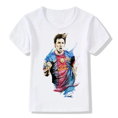 Boy And Girl Barcelona Messi Printing T Shirts Children Funny Messi