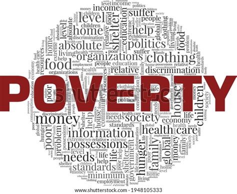 Poverty Vector Illustration Word Cloud Isolated Stock Vector Royalty