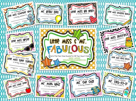 Teacher Bits And Bobs Little Miss And Mr Fabulous End Of The Year