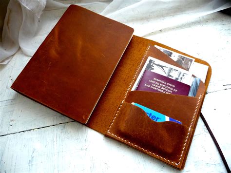 Large Leather Travel Journal With Inside And Outside Pockets The