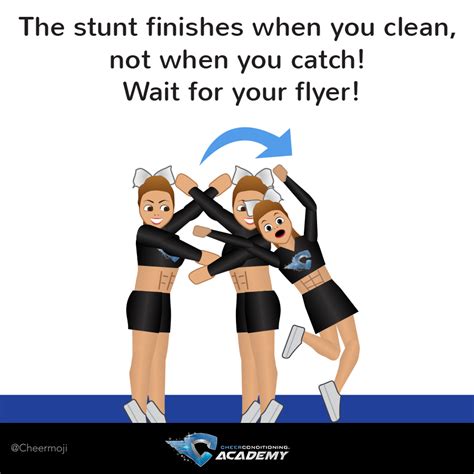 Cheer Tip Finish Your Stunts Prevent Injuries And Get Extra Points For Perfection Of Technique