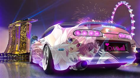 Super Car Tony Kokhan Colorful Toyota Supra Jdm Anime Wallpapers