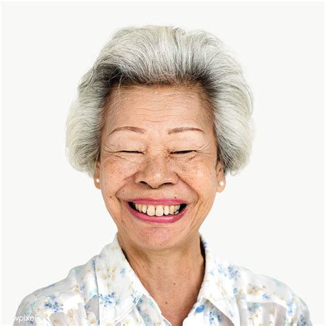 Old Woman Face Smiling