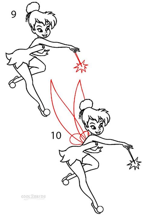 How To Draw Tinkerbell Step By Step Pictures Cool2bkids