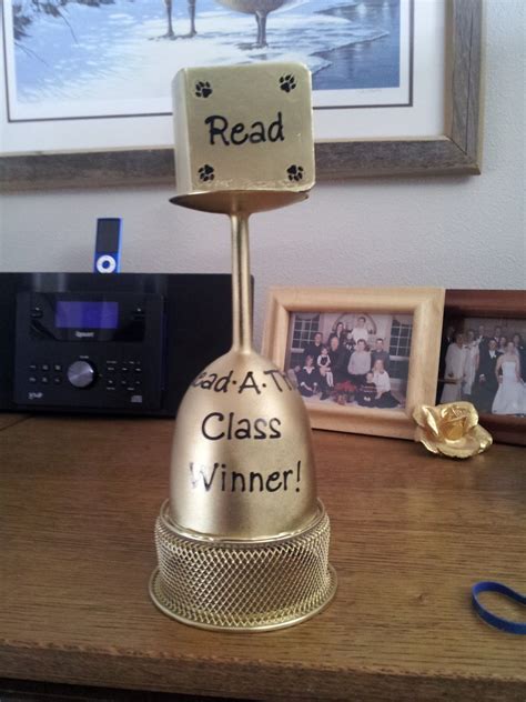 This Homemade Trophy I Made For Our Schools Read A Thon They Were