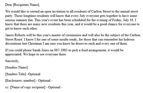 Invitation Letter – How to Write (with Template & Samples) - purshoLOGY