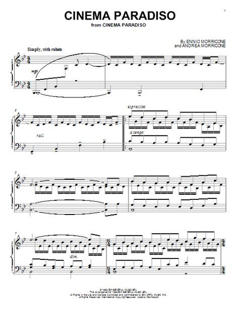 ennio morricone cinema paradiso sheet music pdf notes chords standards score guitar tab