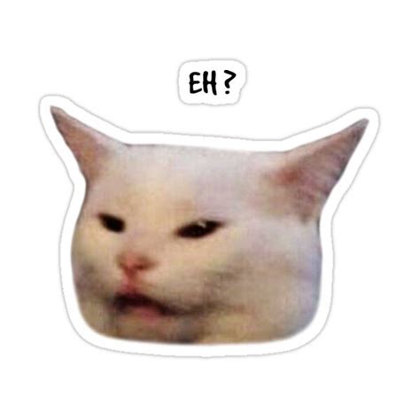 Smudge The Cat Table Cat Funny Memes Sticker By Misou Shop Cat