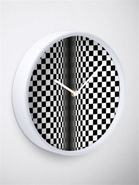 Optical Illusion Checkerboard Clock By Mademesmile Optical Illusions