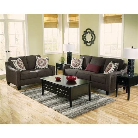 Dinelli Charcoal Living Room Set Signature Design Furniture Cart