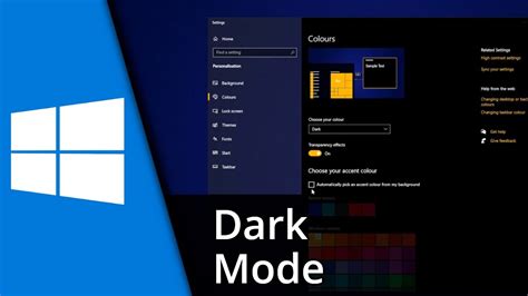 Windows 10 Dark Mode Tutorial Youtube