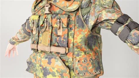3d Model Fully Equipped Soldier In Bundeswehr Uniform With Props 28 Vr Ar Low Poly Cgtrader