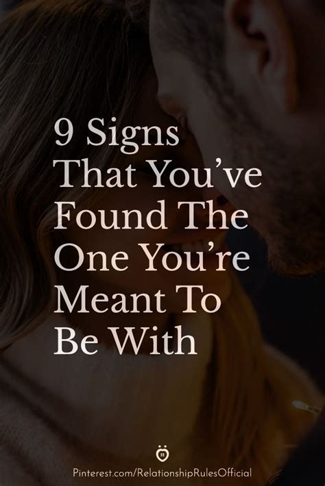 9 Signs That Youve Found The One Youre Meant To Be With • Relationship Rules Relationship