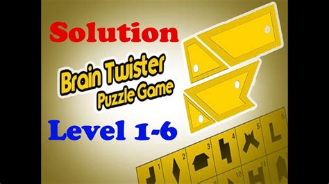 Brain Twister Level 1 To 6 Hard Levels Youtube