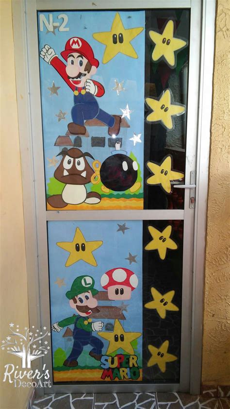 Puerta Decorada Mario Bross Decoraciones Escolares Mario Bross