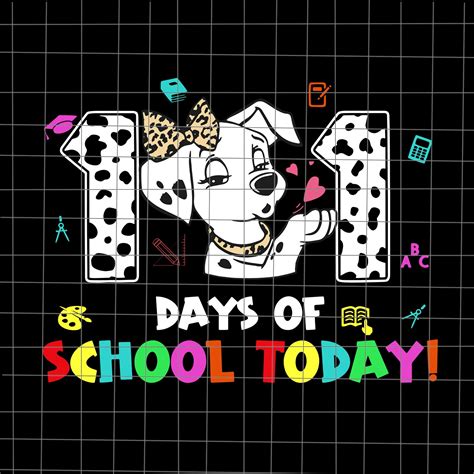101 Days Of School Dalmatian Dog Svg Dalmatian 100th Day Of Etsy