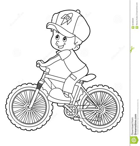 Sports coloring pages spring coloring pages coloring sheets for kids bible coloring pages coloring books dora coloring bicycle drawing cycle ride cartoon boy. Cartoon Kid Riding Bicycle - Coloring Page Stock ...