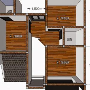 Denah rumah minimalis berisi 3 kamar ukuran 7 x 9. Gambar Rumah Minimalis Ukuran 6x8 2 Kamar