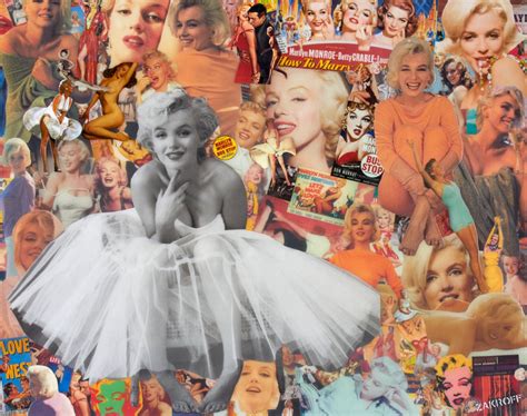 Marilyn Monroe Collage Original Artwork 20 X 16 Etsy