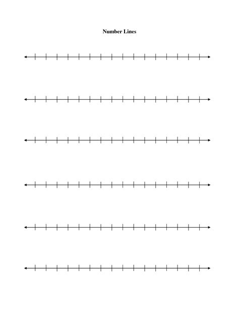 Free Printable Blank Number Lines Printable Templates