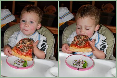 September And December Babies Eating Pizza Like A Big Boy