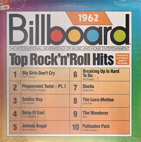 Billboard 1962 Number One Hits - Various Artists - Billboard Top Rock & Roll Hits: 1962 [Vinyl] - Amazon