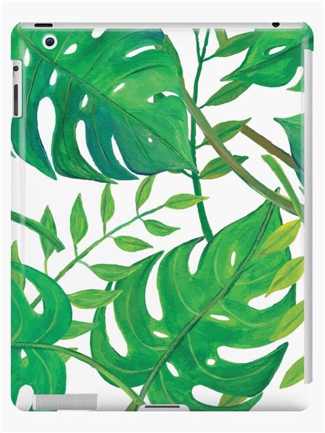 Green Tropical Foliage Leaves Forest Patterns Ipad Case And Skin By The