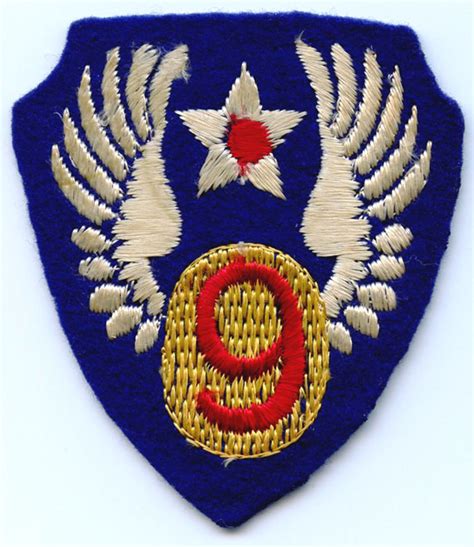 Wwii Uk Made Us 9th Air Force Shoulder Patch Thin With Bright Colors