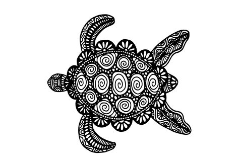 Zentangle Turtle Design Hand Drawing Graphic By Santy Kamal · Creative