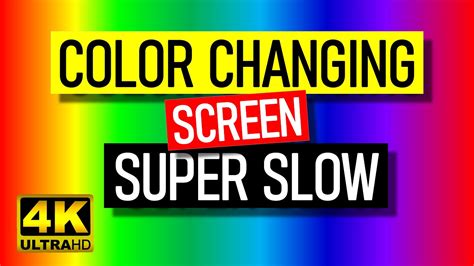 🌈 Color Changing Screen Color Wheel Super Slow 4k 10 Hours
