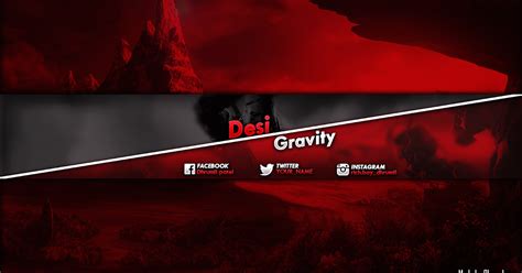 Gaming Banner Youtube Channel Art Photoshop Template Free Download